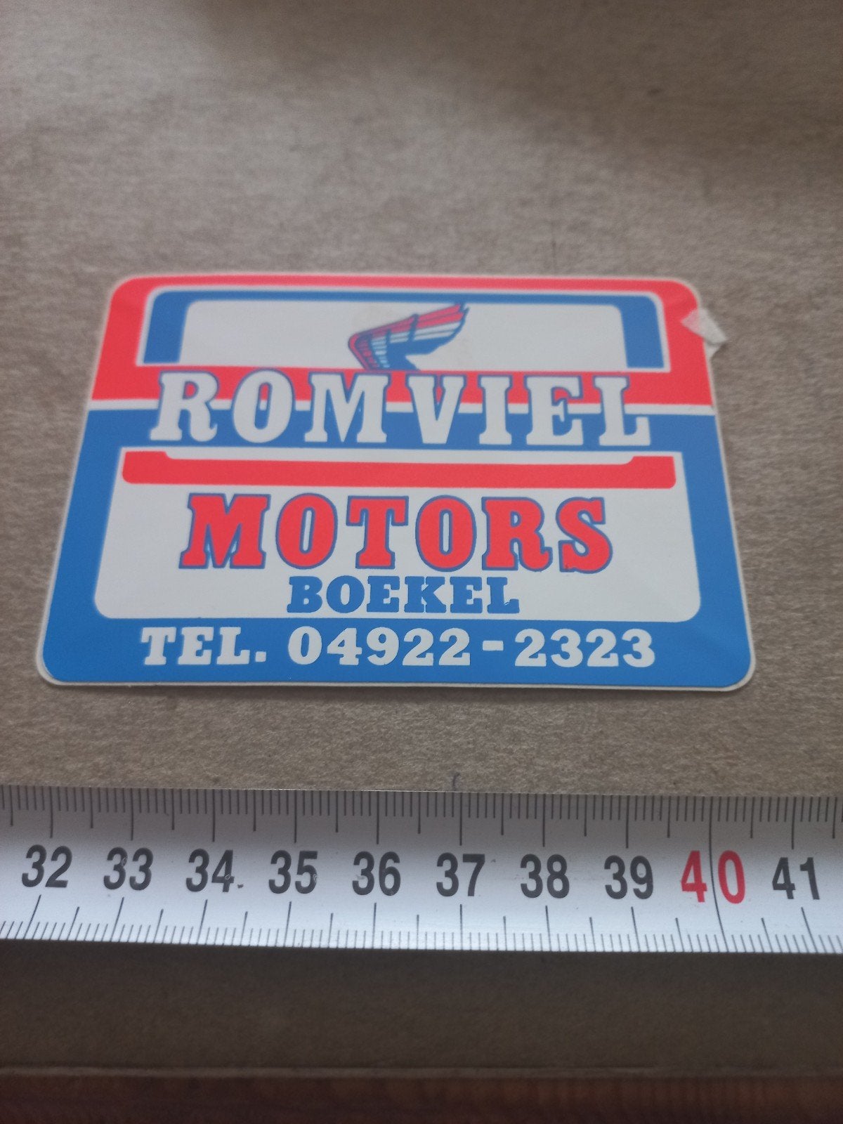 Vintage Rom-Viel Motors Boekel Sticker, Ophalen of Verzenden