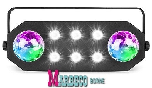 Strobemoon LED effect 2in1, Moonflower, Stroboscoop, Afstbed, Geluidgestuurd, Nieuw, Info@marbeco.nl, BeamZ