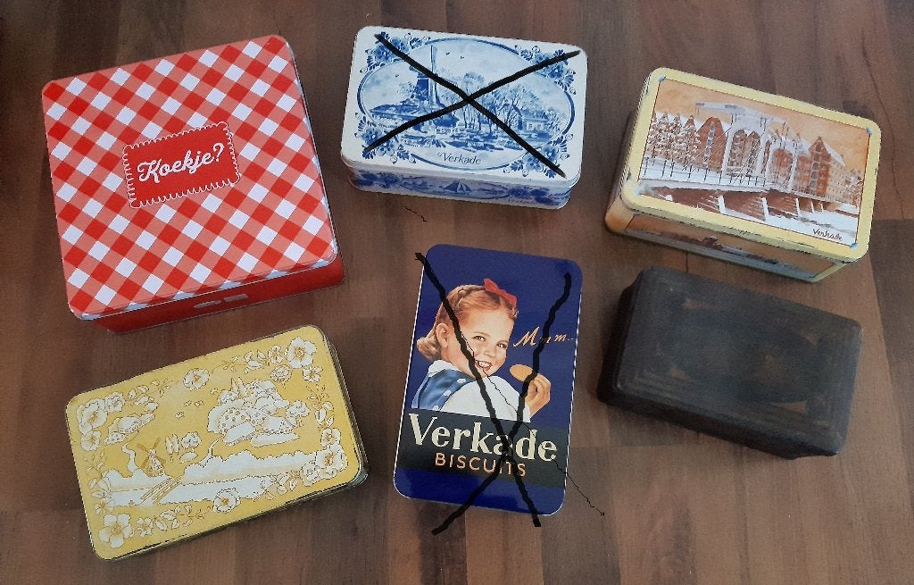 Verkade koekblikken, Verzamelen, Blikken, Ophalen of Verzenden, Gebruikt, Koek(jes), Verkade