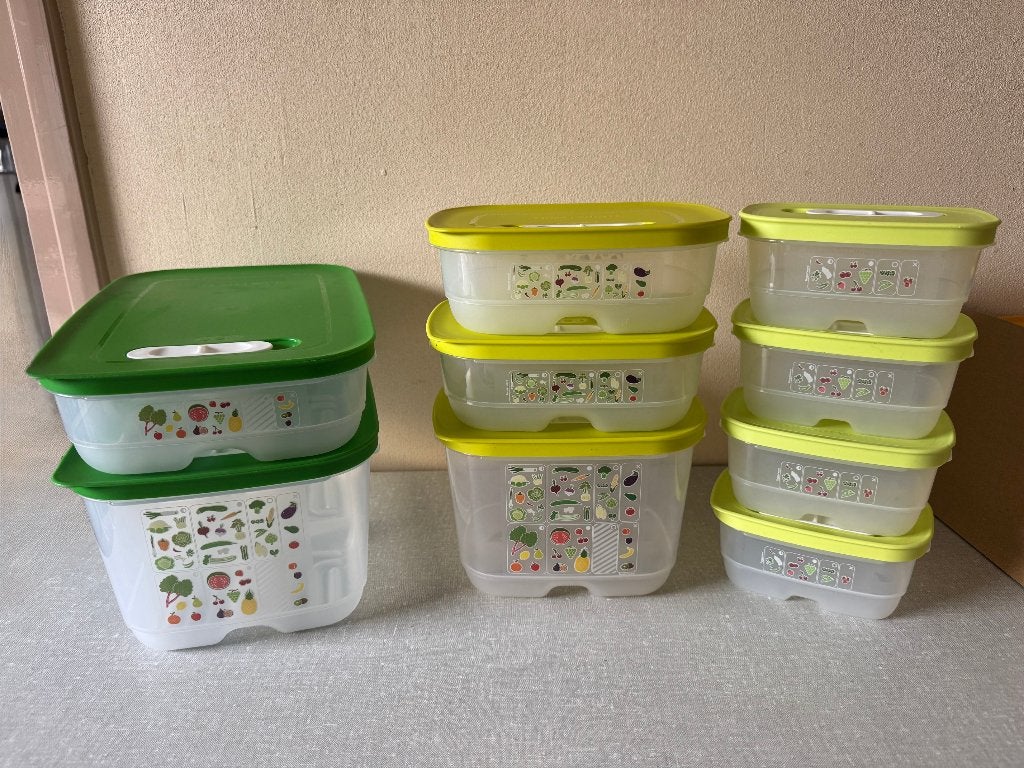 9 NIEUWE Fridge smart koelkast voorraad bakken TUPPERWARE, Bewaardoos, Nieuw, Ophalen of Verzenden, Met deksel