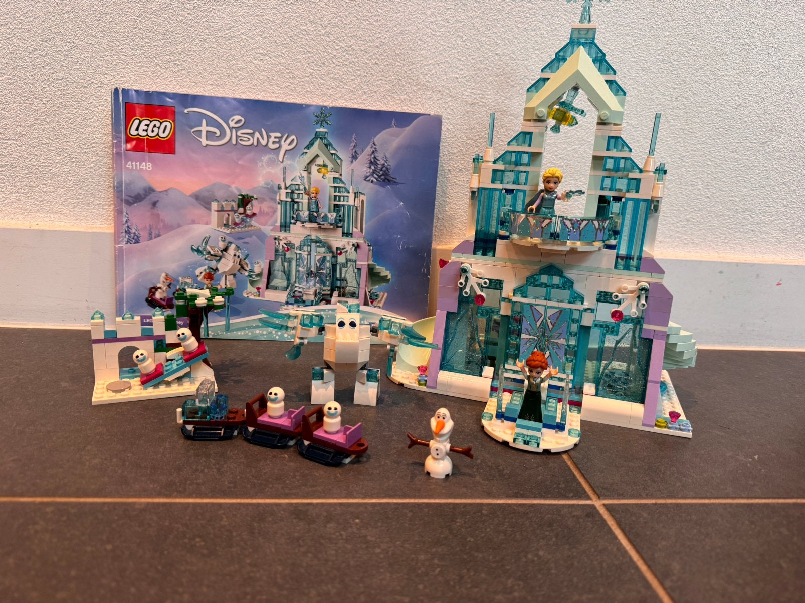 Lego Elsa/frozen ijspaleis compleet, Gebruikt, Overige thema's, Lego, Ophalen of Verzenden