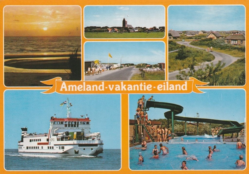 AMELAND Veerboot Zwembad, Verzamelen, Verzenden, 1980 tot heden, Gelopen, Waddeneilanden