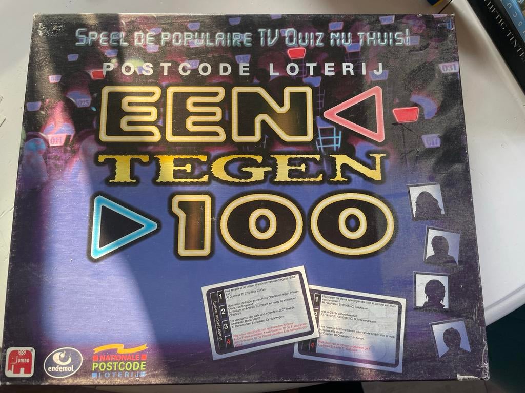 Een tegen 100 Postcode Loterij Bordspel, Drie of vier spelers, Ophalen of Verzenden, Gebruikt