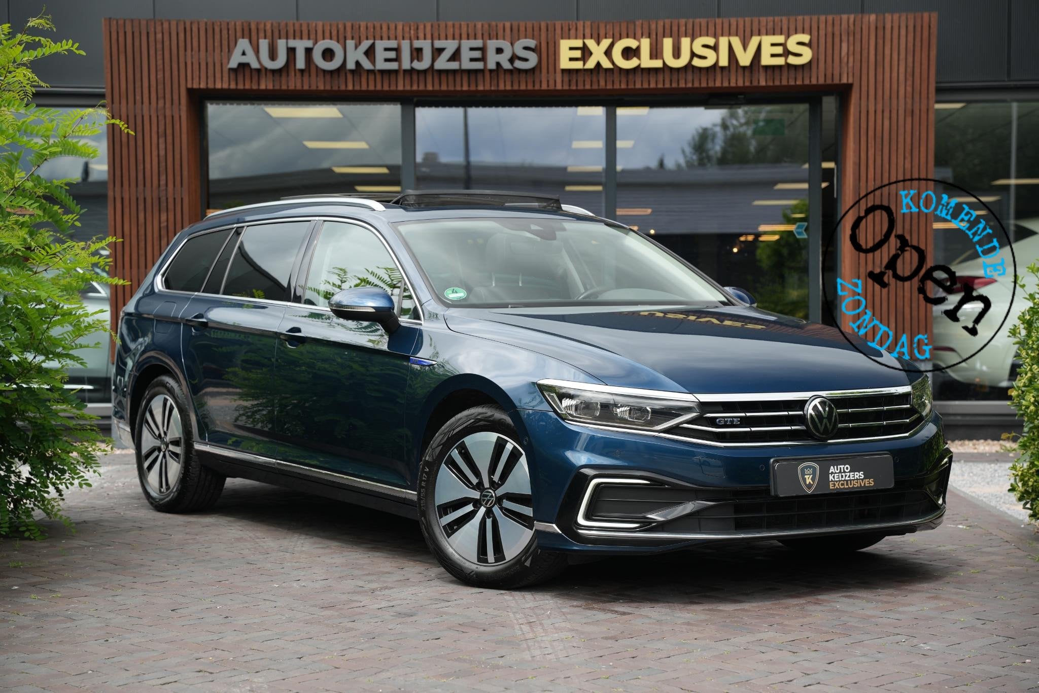 Volkswagen Passat 1.4 TSI PHEV GTE Pano, Stof, Gebruikt, Blauw, Plug-in hybride