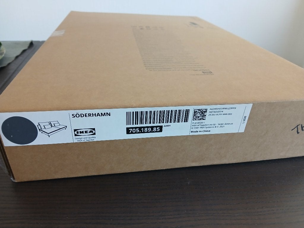 Ikea Soderhamn, hoes 3-zitselement, Fridtuna donkergrijs., Eenpersoons, Blauw, Nieuw, Ophalen of Verzenden