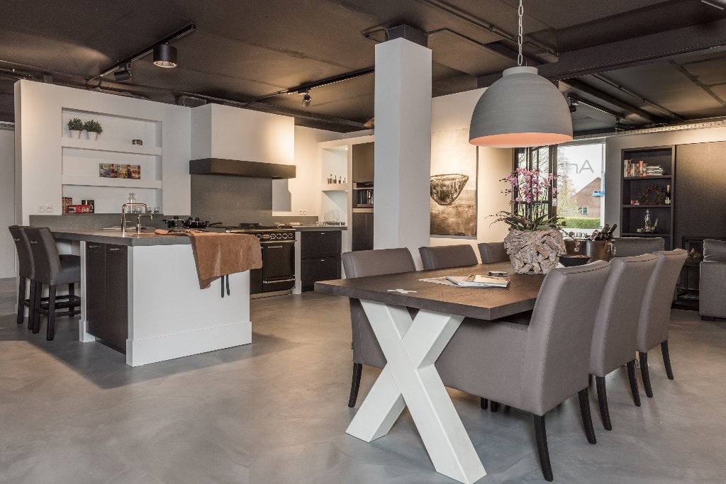 Beton look hanglamp, Ophalen