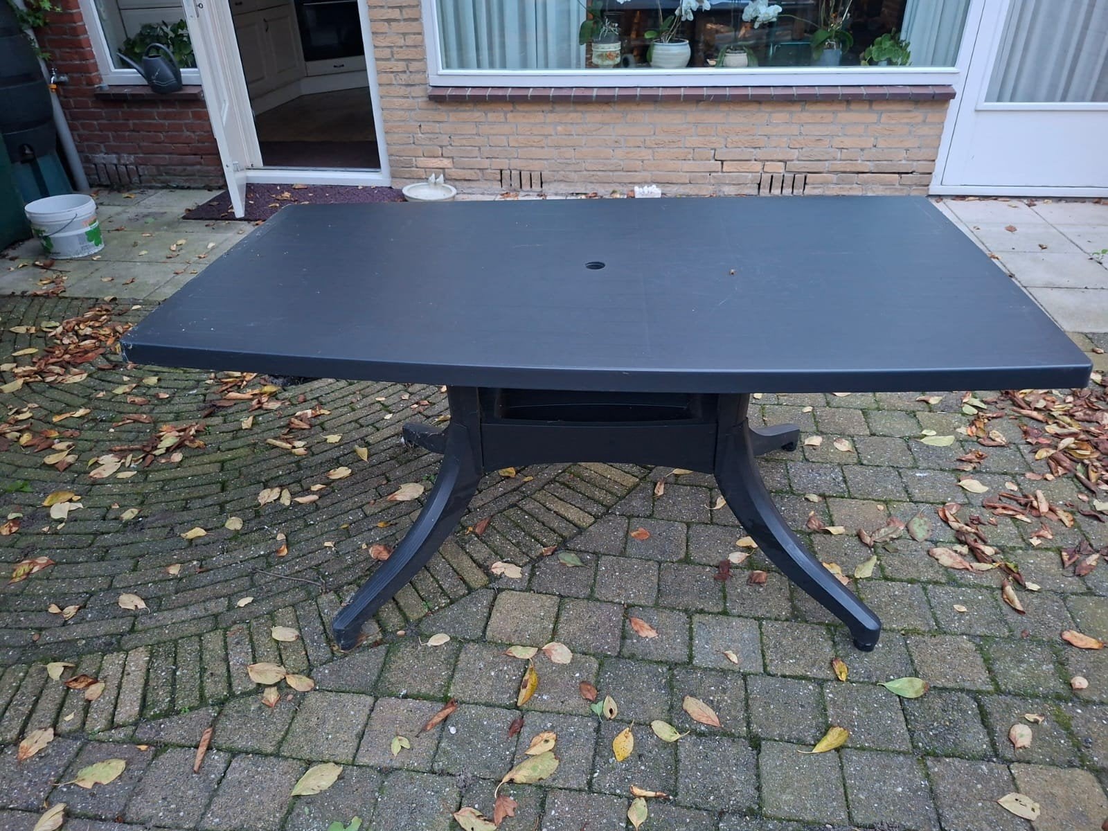 Grote rechthoekige tuintafel  blauw nieuw, Ophalen, Nieuw, Rechthoekig, Kunststof