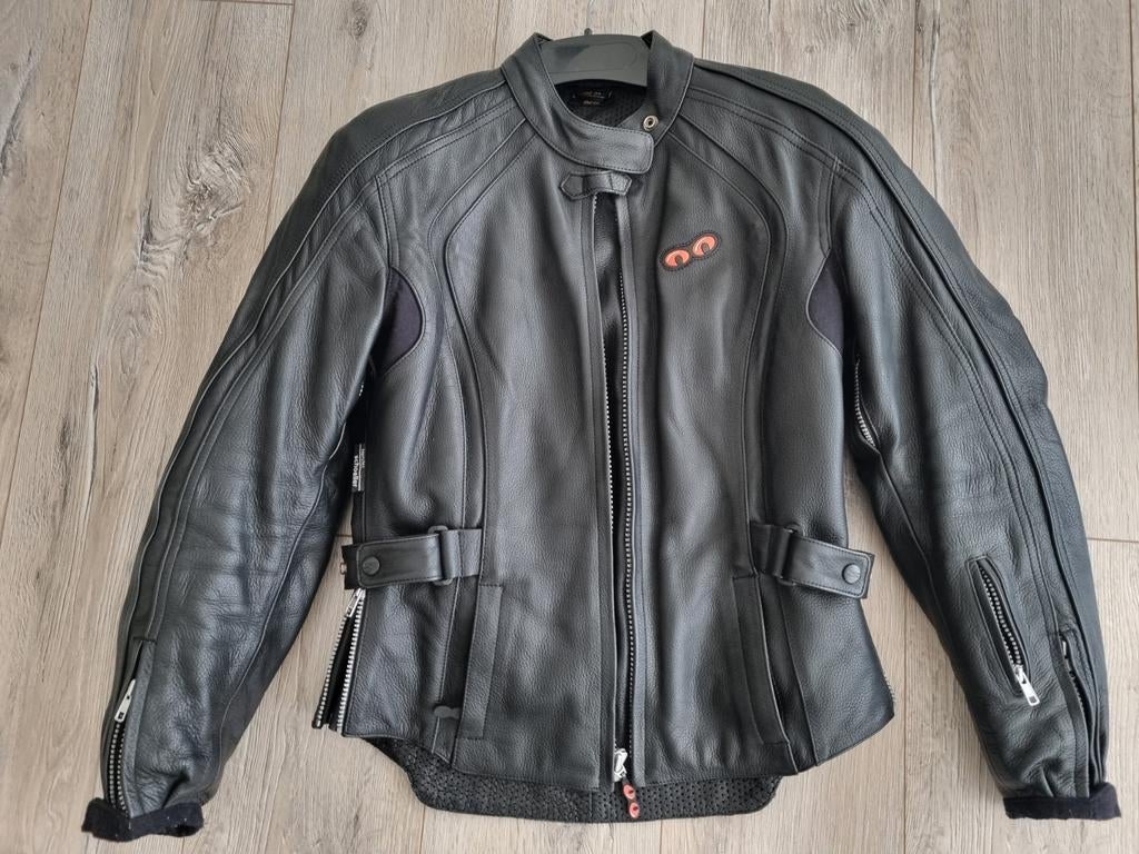 Spool lederen dames motorjack met elleboogbescherming, Motoren, Ophalen, Tweedehands, Dames, Jas | leer