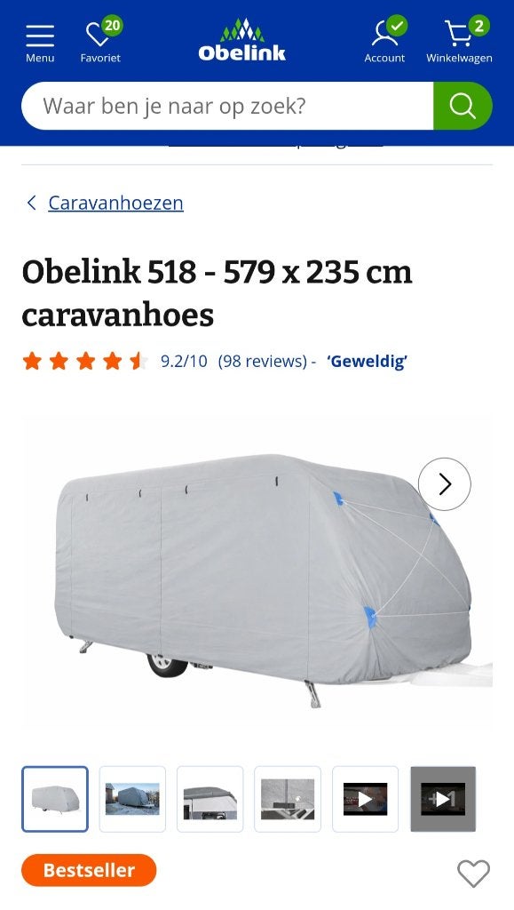 Caravanhoes, Caravans en Kamperen, Caravan accessoires, Ophalen, Zo goed als nieuw