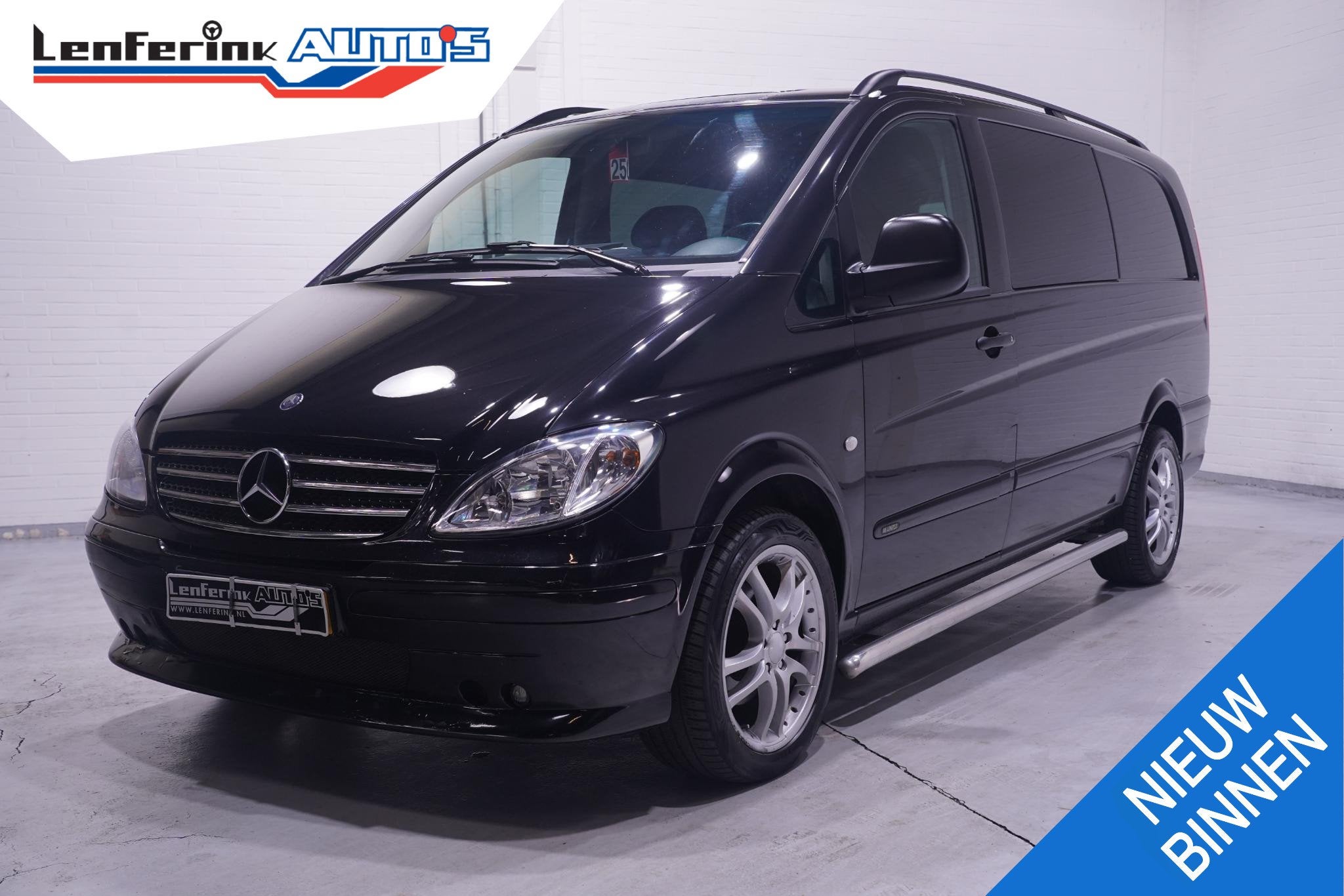 Mercedes-Benz Vito 120 CDI 3.0 V6 204 pk Dubbel Cabine Aut., Auto's, Automaat, Achterwielaandrijving, Gebruikt, Zwart