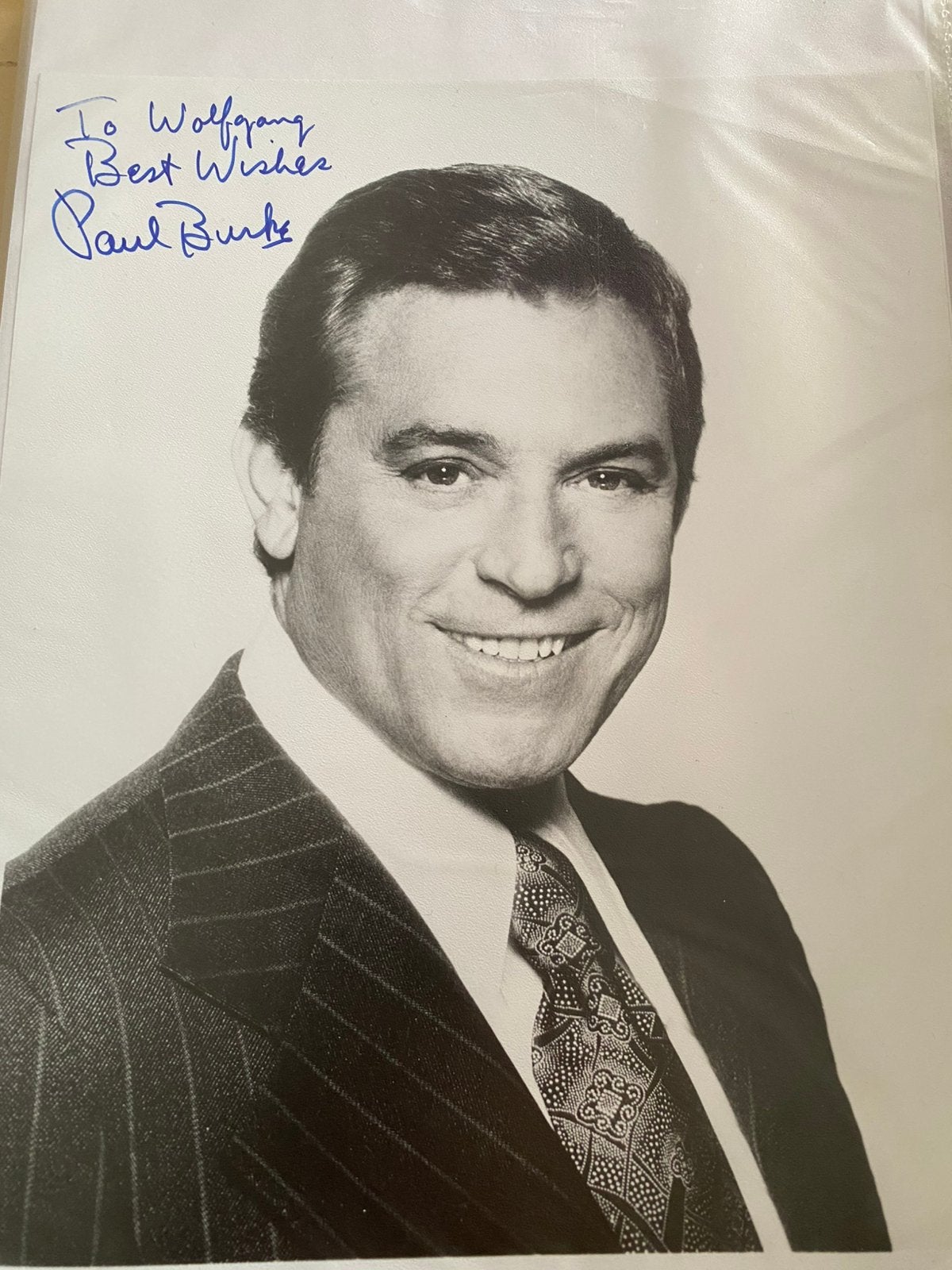 Filmster handtekening paul burke, Ophalen of Verzenden, Zo goed als nieuw, Foto of Kaart