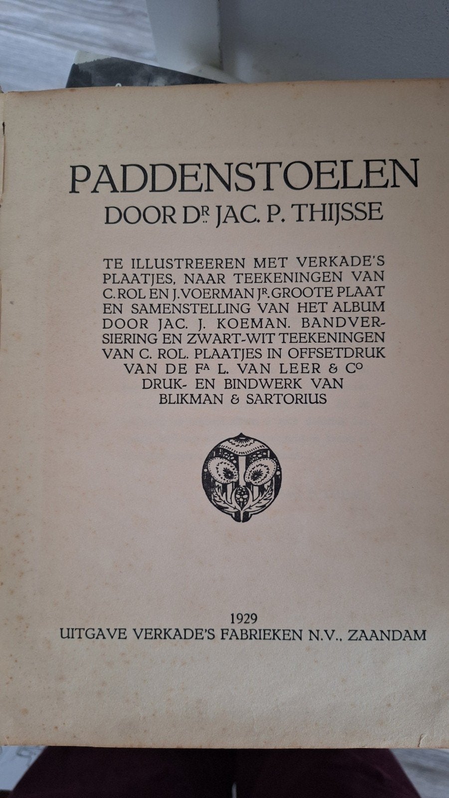 Paddenstoelen - Dr. Jac. P. Thijsse (Verkade album 1929), Ophalen of Verzenden, Gelezen, Natuur algemeen, Dr. Jac. P. Thijsse