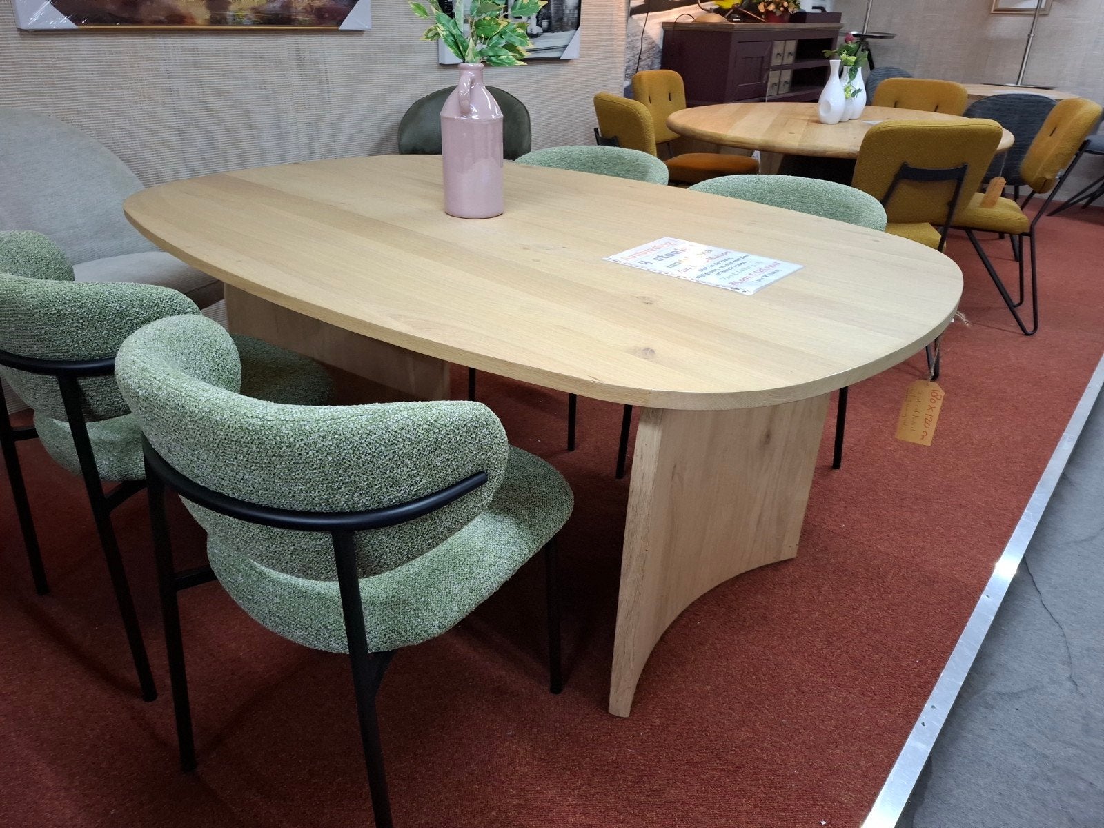 Super zomer Aanbieding; Tafel ovaal 180 cm. Nu € 299,= p.st., Ophalen, 100 tot 150 cm, Nieuw, Overige materialen