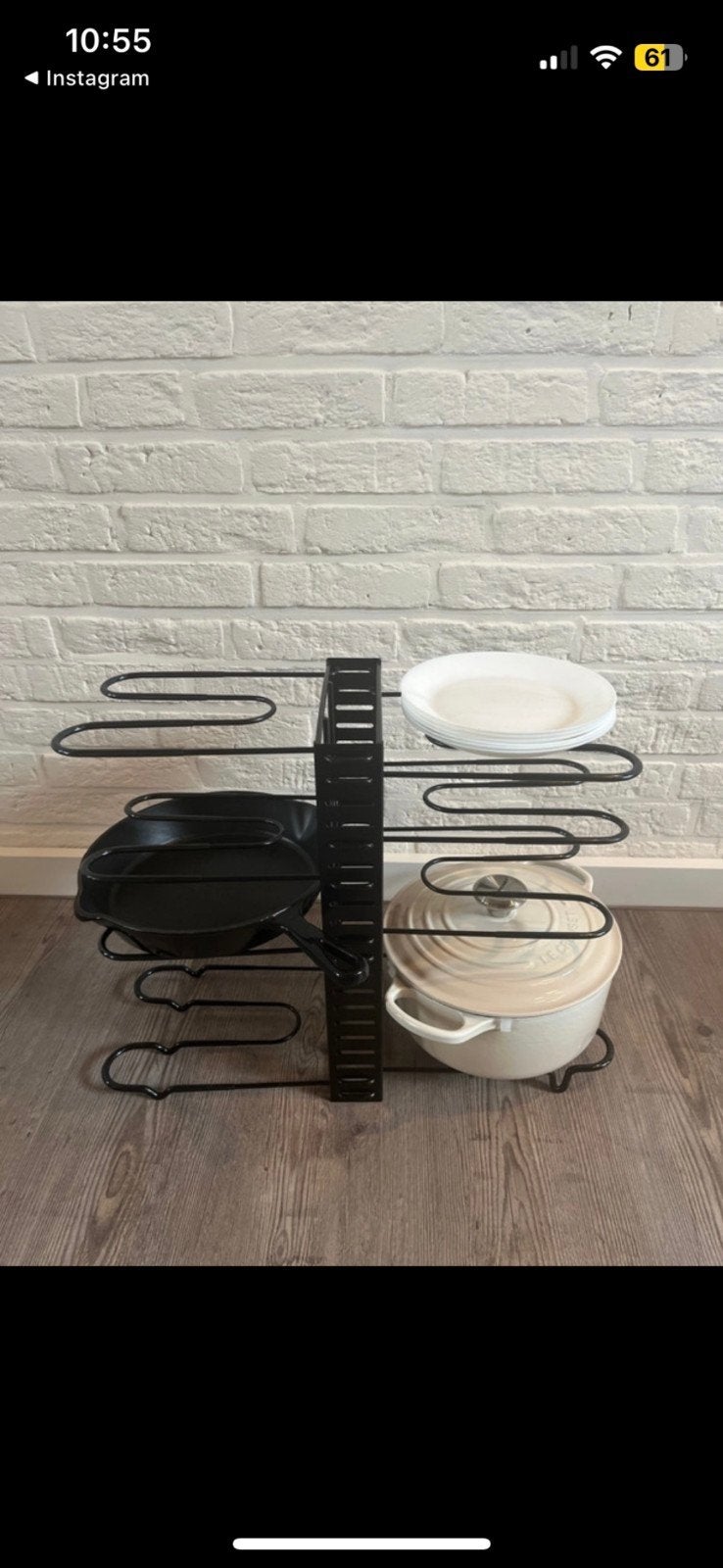 Keukenrek voor pannen, potten en bakjes, Huis en Inrichting, Ophalen, Nieuw, Gietijzer