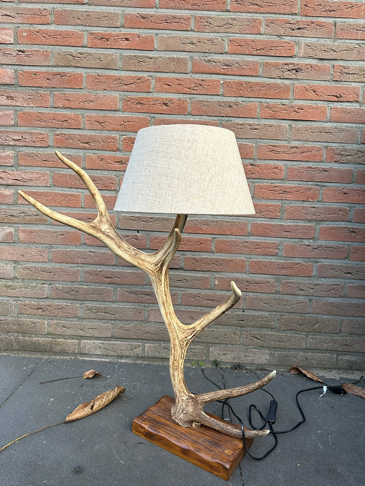 Geweilamp.schemerlamp.geweien.edelhert.damhert.tafellamp., Ophalen, Nieuw