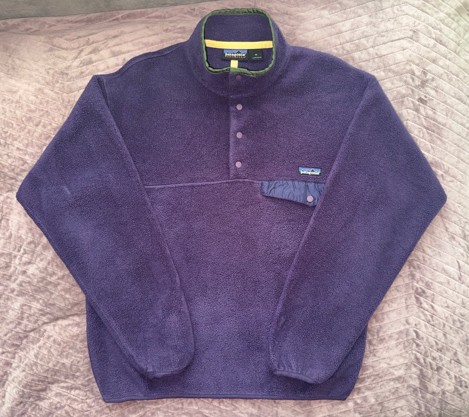 Patagonia Synchilla Snap-T Fleece Pullover, Ophalen of Verzenden, Zo goed als nieuw, Maat 48/50 (M), Paars