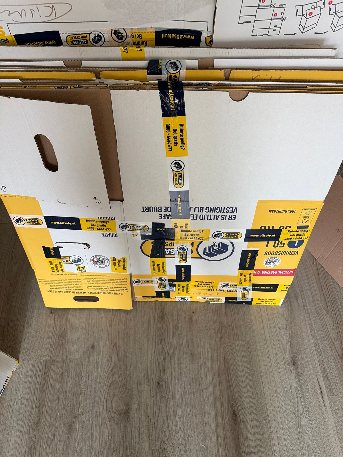 40 x Allsafe Verhuisdozen - 50L - moving boxes, Ophalen, Gebruikt, Overige materialen, Minder dan 50 cm