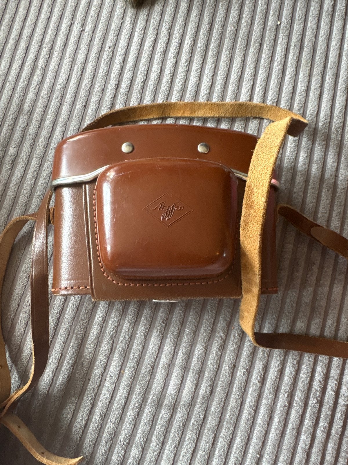 Vintage Agfa Click-II camera met lederen tas, Ophalen, Gebruikt, Compact, Overige Merken