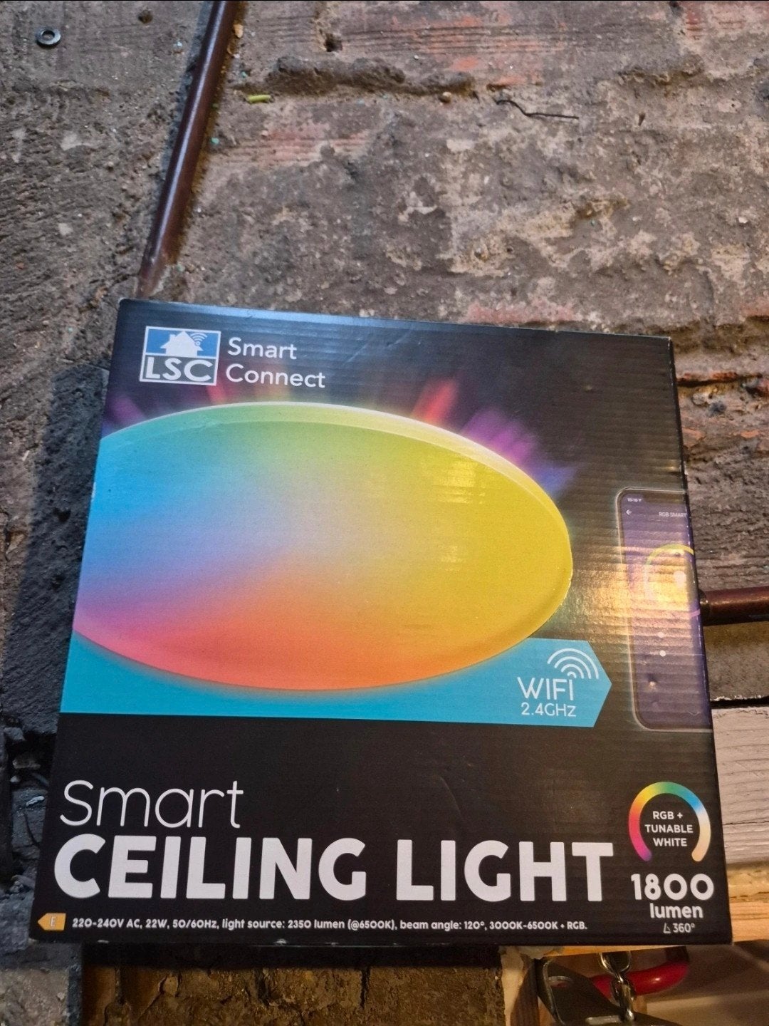 Smart LSC Connect Plafondlamp RGB+ Tunable White nieuw, Ophalen of Verzenden, Nieuw, Metaal, Modern, Smart Home