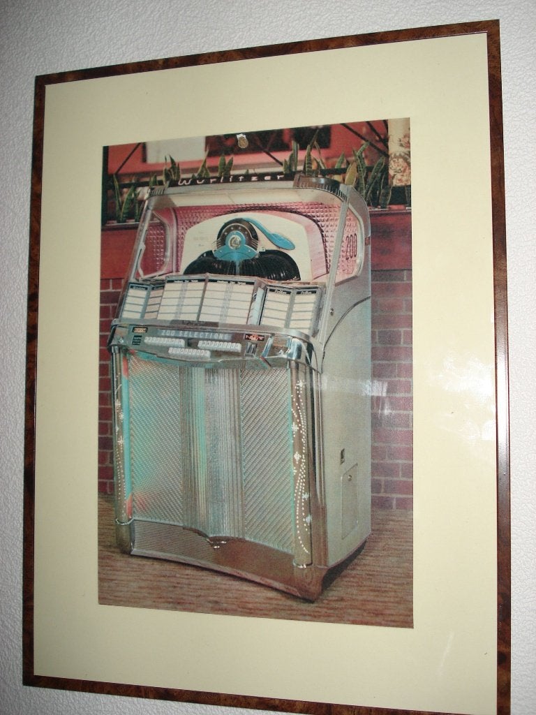 Wurlitzer 2000   in Lijst     40 x  30  cm, Verzamelen, Ophalen of Verzenden, Zo goed als nieuw, 1950 tot 1960, Wurlitzer