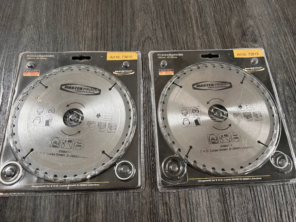 Nieuwe zaagbladen 180mm 40 tands, Ophalen of Verzenden, Nieuw