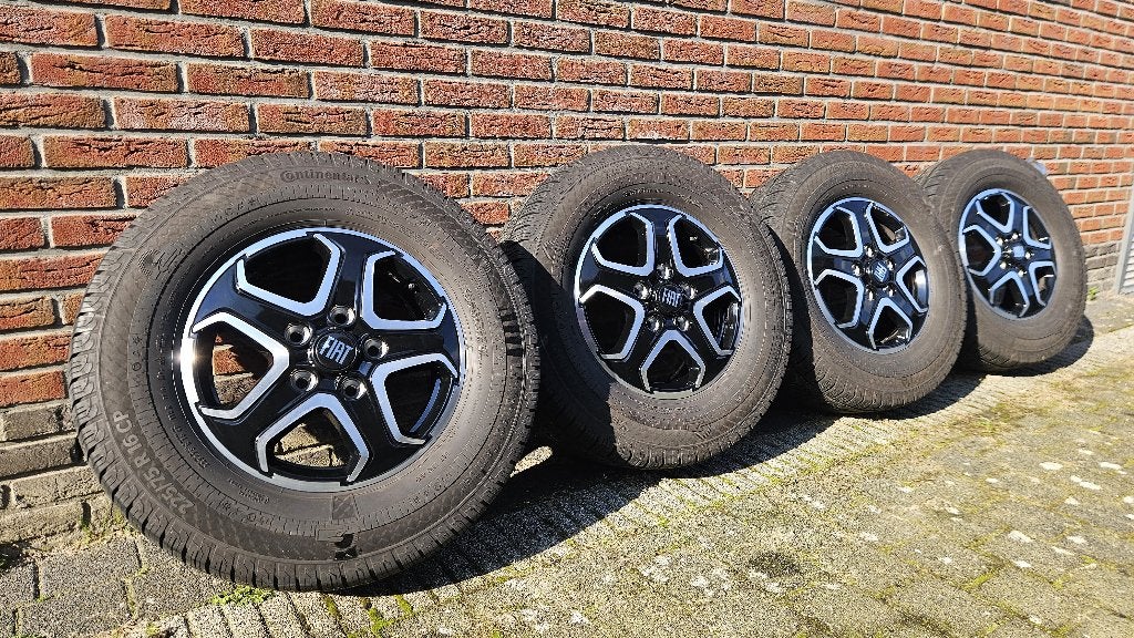 16" Alu Heavy Velgen + Continental 4-Seiz. 225/75 R16 CP, Gebruikt, 16 inch, Banden en Velgen, All Season