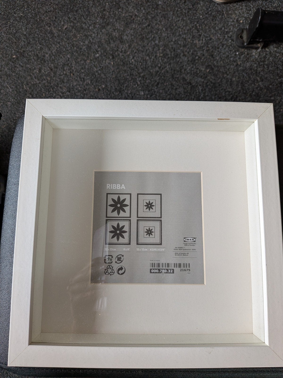 IKEA RIBBA fotolijst wit 23x23 cm, Verwisselbare inhoud, Nieuw, Ophalen of Verzenden, Fotolijst