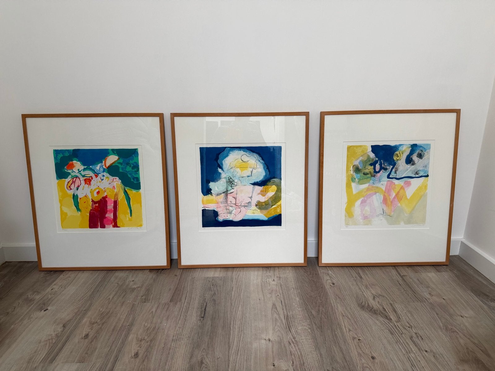 3 Zeefdrukken van Henk van Vessem - Gesigneerd en Genummerd, Gelimiteerde oplage, Ophalen of Verzenden, Abstract, Zeefdruk