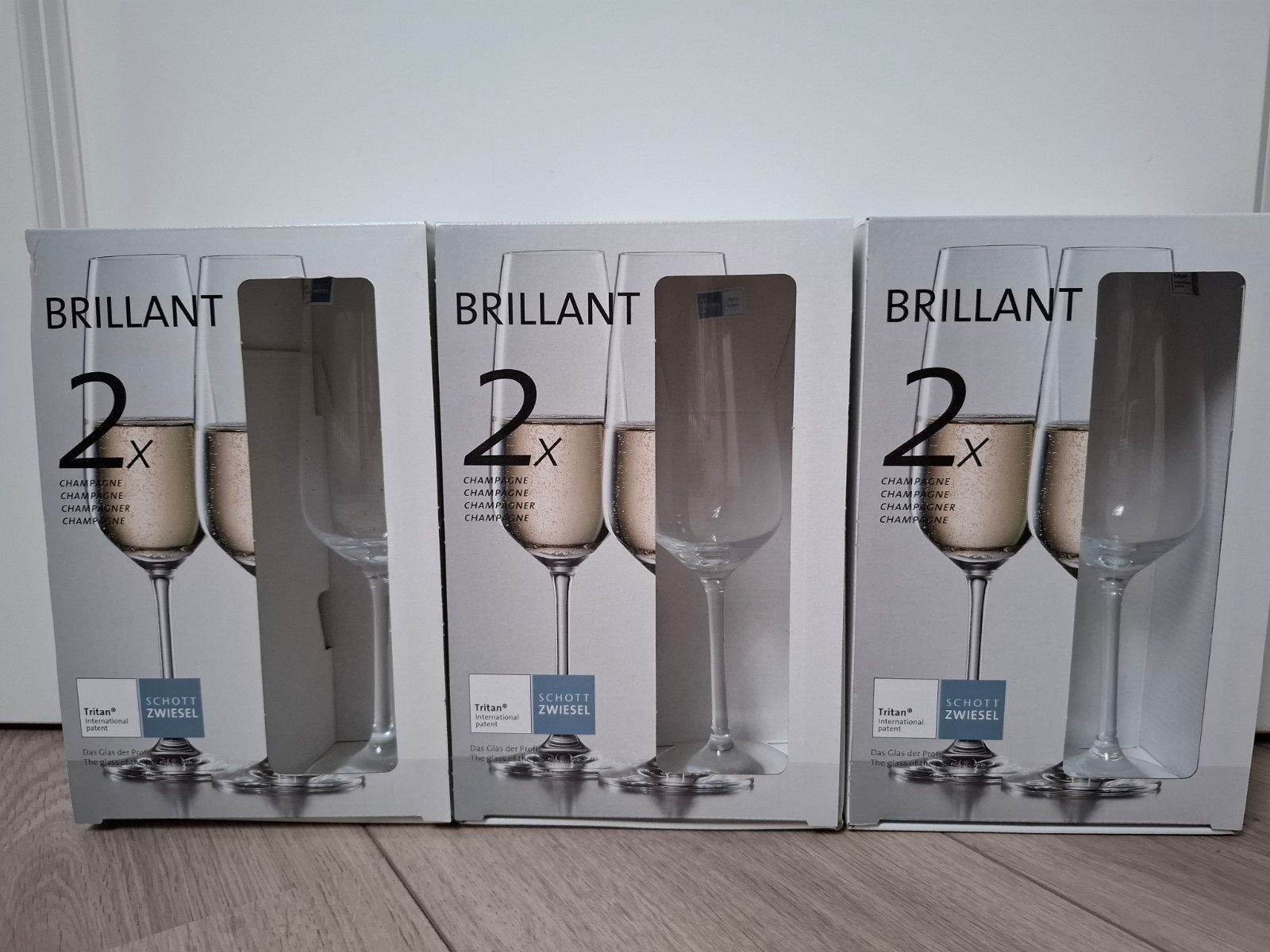 Schott Zwiesel champagneglazen brillant, Huis en Inrichting, Ophalen, Nieuw, Glas, Overige stijlen