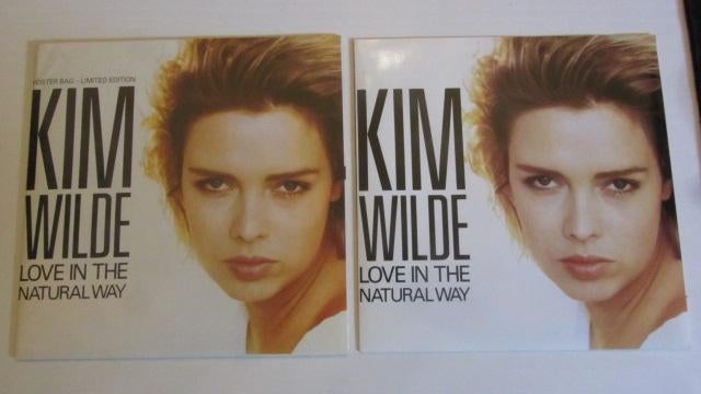 Kim Wilde Love In The Natural Way Poster Bag { UK }, 7 inch, Single, Ophalen of Verzenden, Zo goed als nieuw