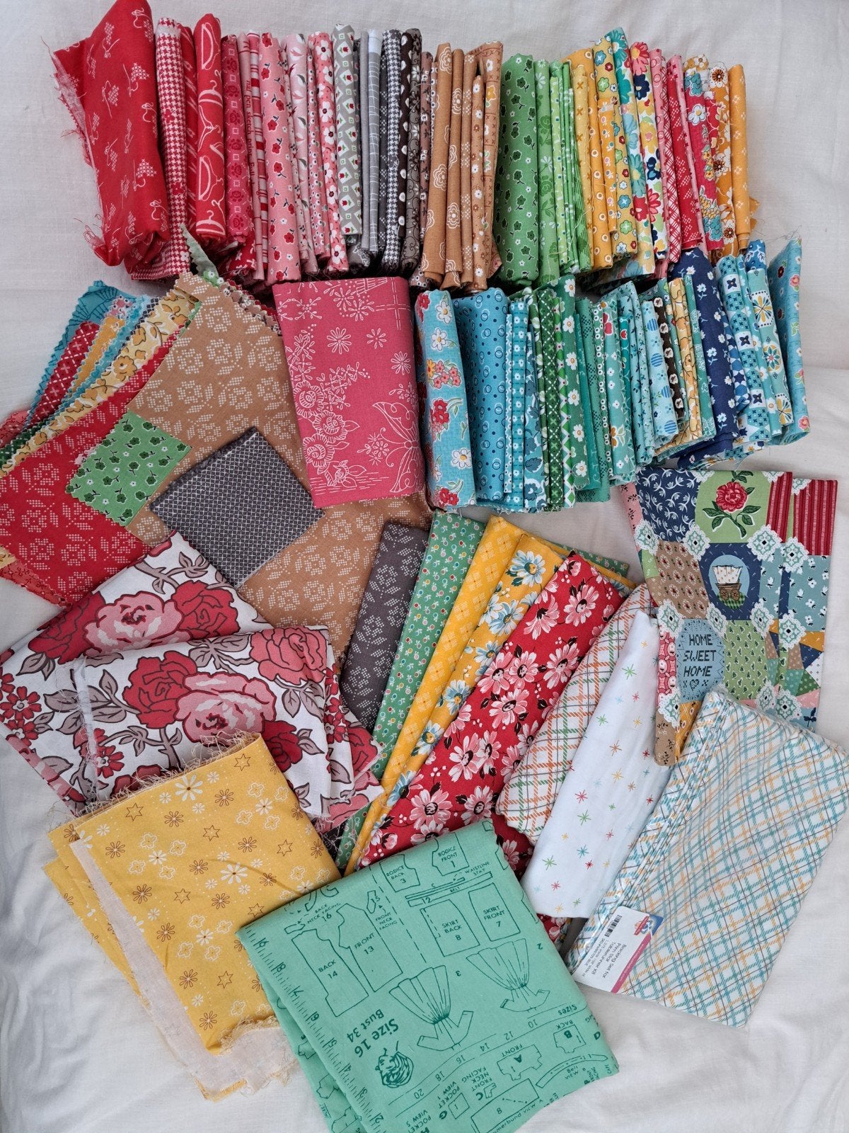 pakket quilt stof en mallen van lori holt, Ophalen of Verzenden, Zo goed als nieuw, Overige typen