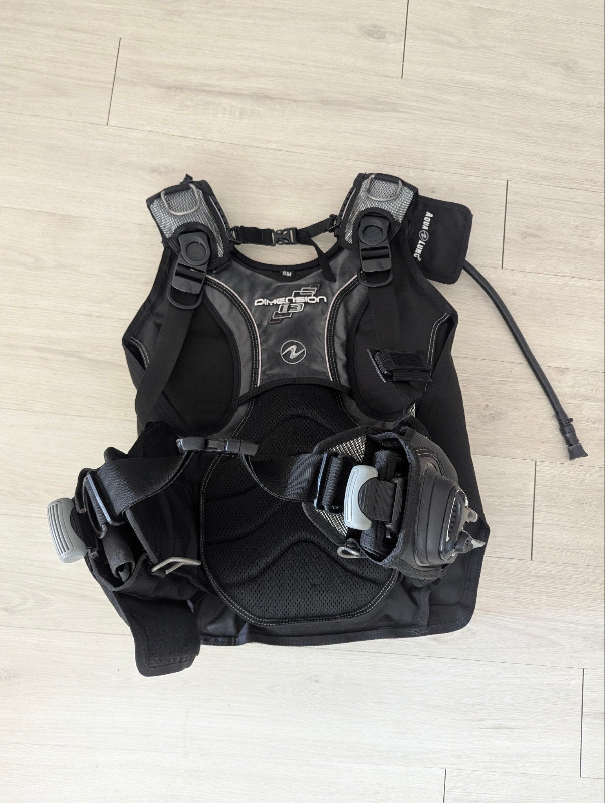 Aqualung Dimension i3 trimvest maat S/M SM, Watersport en Boten, Ophalen of Verzenden, Zo goed als nieuw, Trimvest of Wing
