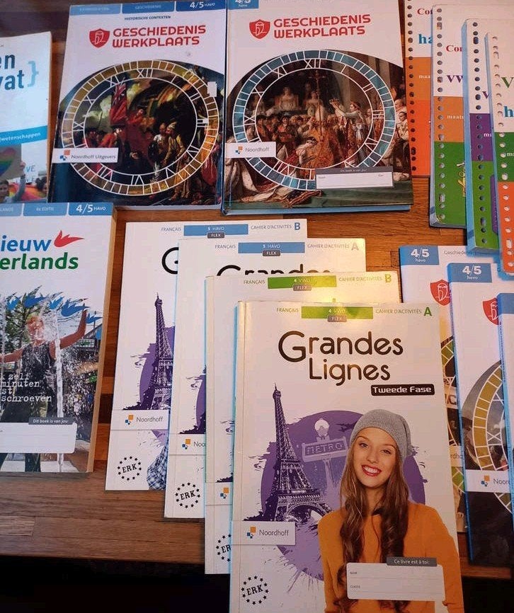 Schoolboeken HAVO/VWO 4/5 div. vakken (Frans, Gesch., e, Boeken, Schoolboeken, Gelezen, Frans, HAVO, Diverse auteurs