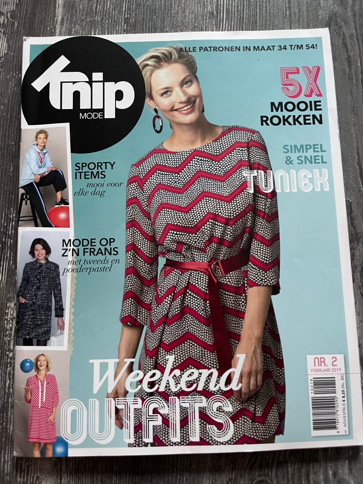 Knipmode februari 2019, Hobby en Vrije tijd, Kledingpatronen, Ophalen of Verzenden, Zo goed als nieuw, Vrouw, Knipmode
