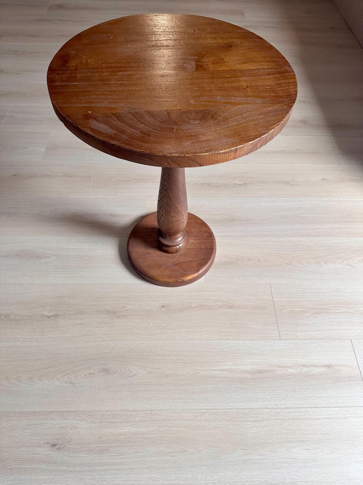 Nieuwe Teakhouten Bijzettafel CLP Adamsville - Rond, 50 cm, Ophalen, Nieuw, Rond, Hout