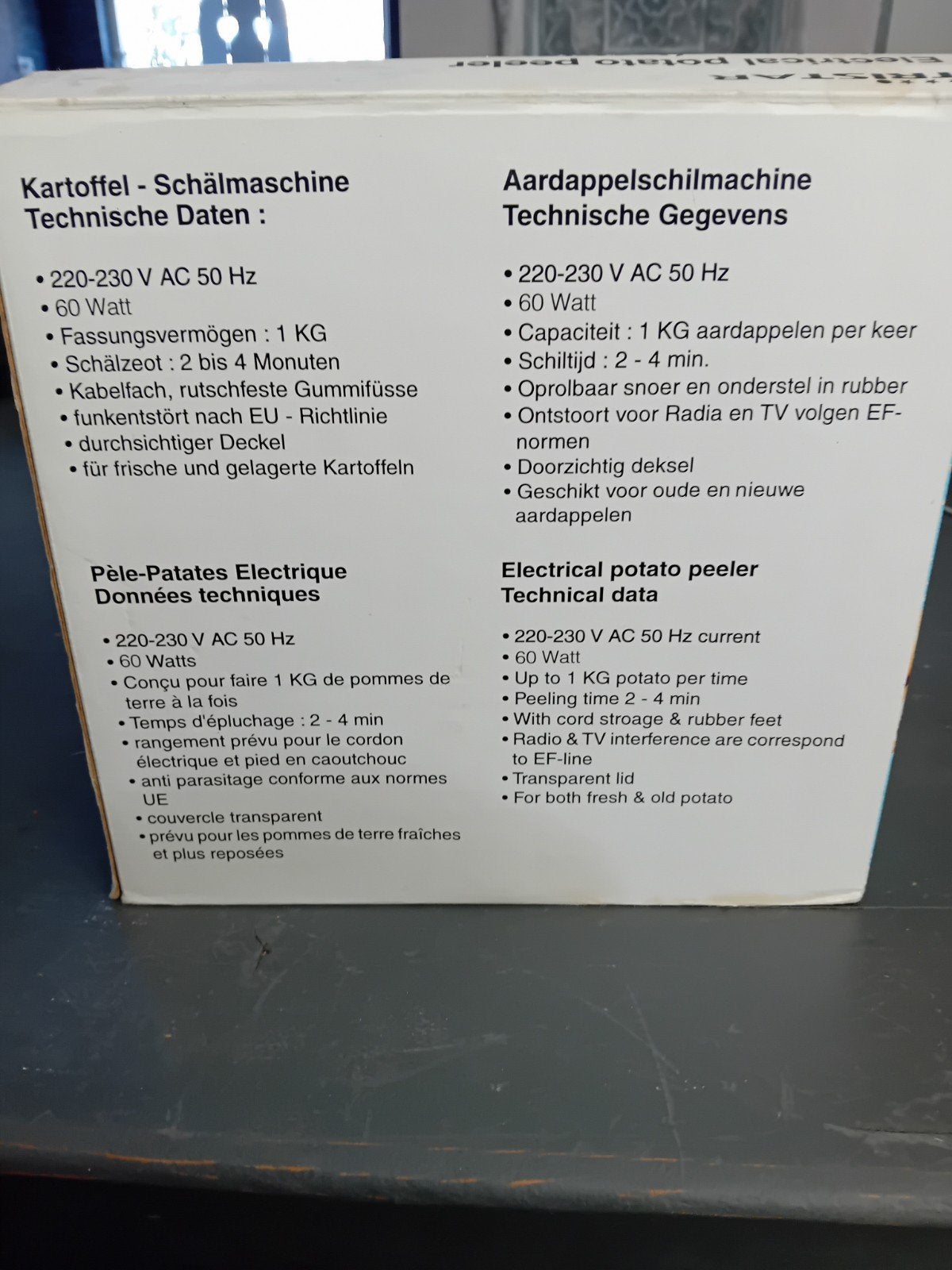 aardappelschilmachine, Overige typen, Ophalen of Verzenden, Zo goed als nieuw, Overige merken