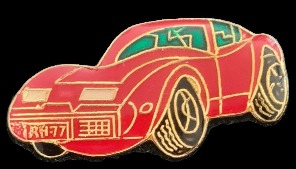 Chevrolet Corvette type AH-77 pin, Verzamelen, Speldjes, Pins en Buttons, Verzenden, Nieuw, Transport, Speldje of Pin