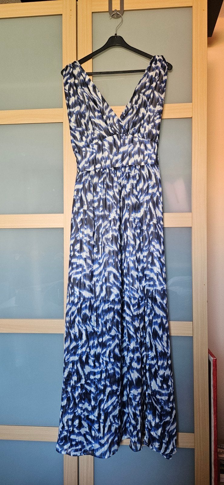 Morgan maxi jurk met print - Maat 40, Maat 38/40 (M), Blauw, Zo goed als nieuw, Onder de knie