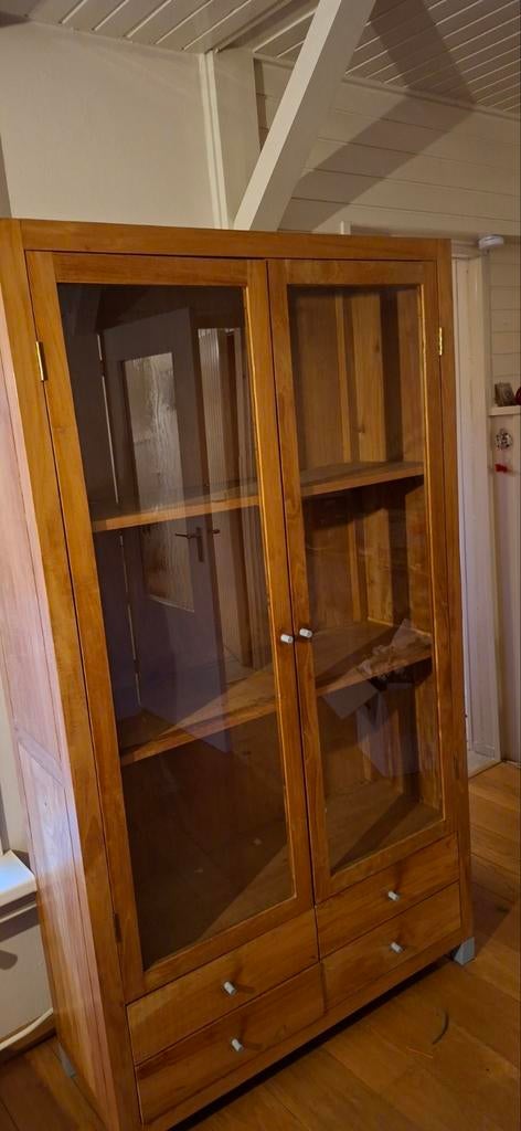 Vitrine kast., Ophalen, 100 tot 150 cm, Zo goed als nieuw, 150 tot 200 cm