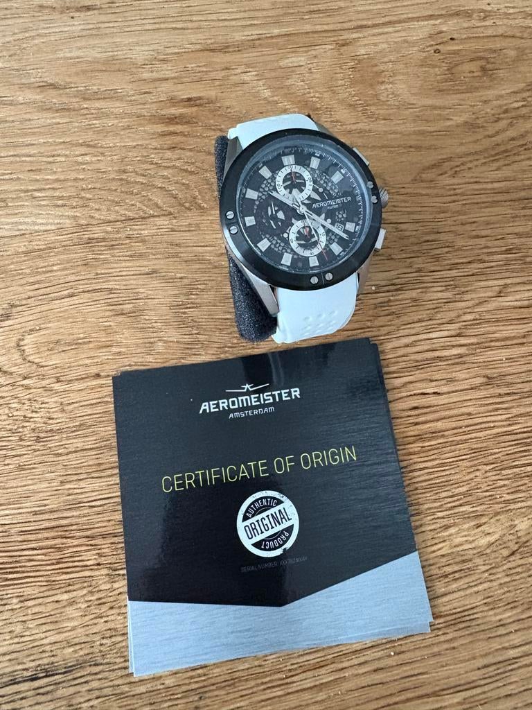 Aeromeister Mundo AM6102 Herenhorloge - Zo goed als nieuw, Sieraden, Tassen en Uiterlijk, Horloges | Heren, Overige merken, Staal