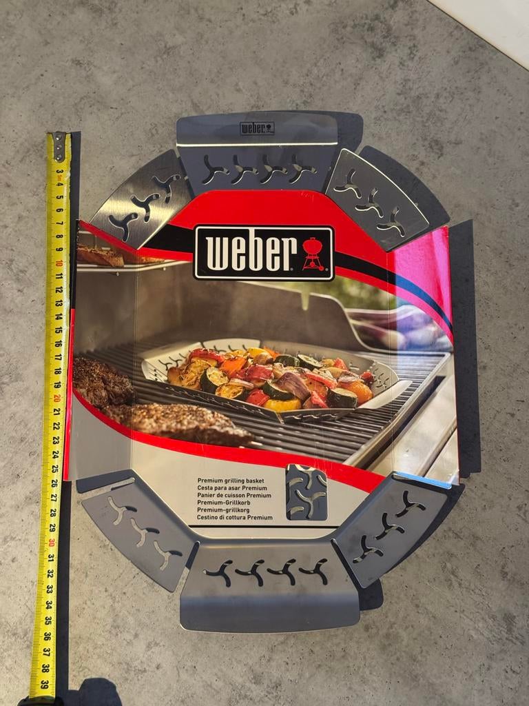 Weber Premium Grillkorf Groot - Nieuw & Gratis Verzending!, Ophalen of Verzenden, Nieuw