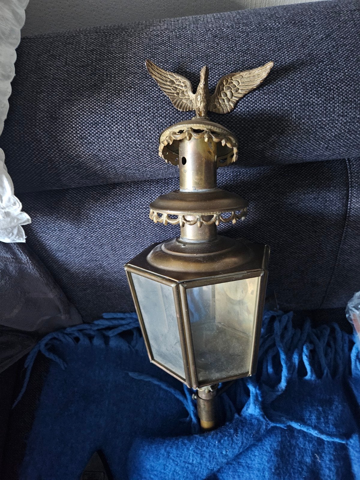 Koperen/messing lamp, Ophalen of Verzenden