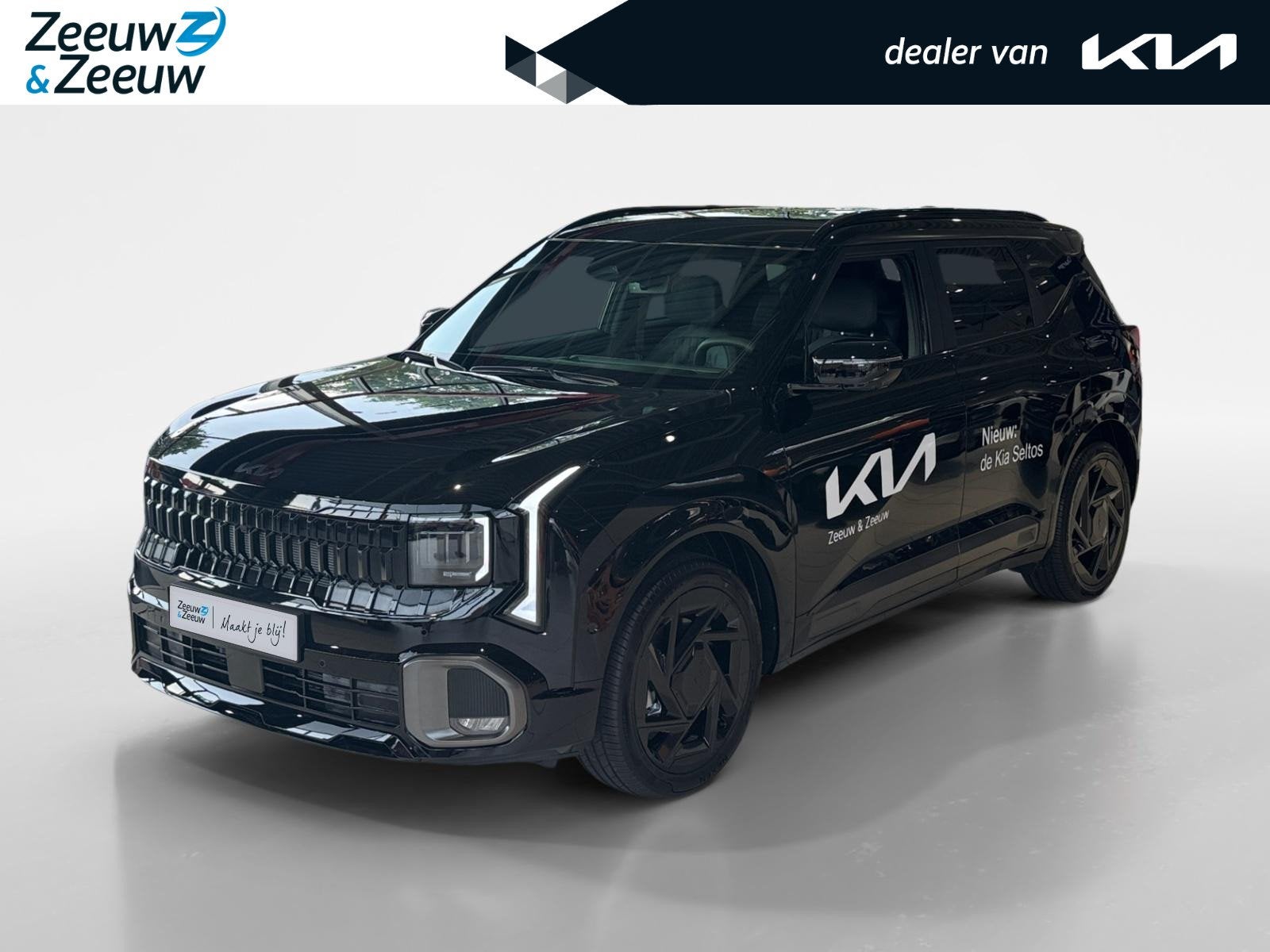 Kia Seltos 1.6i X-Line Demo Edition | NIEUW MODEL | 180 PK |, Auto's, Verwarmde buitenspiegels, 4 cilinders, Zwart, Bedrijf