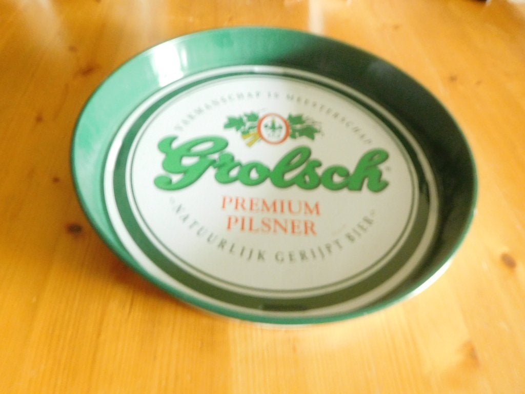 vintage grolsch dienblad, Ophalen of Verzenden, Gebruikt, Overige typen, Grolsch