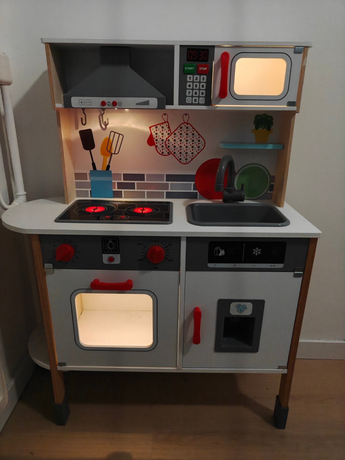 z.g.a.n. Houten kinderkeuken met veel accessoires, Ophalen, Gebruikt, Hout, Speelkeuken