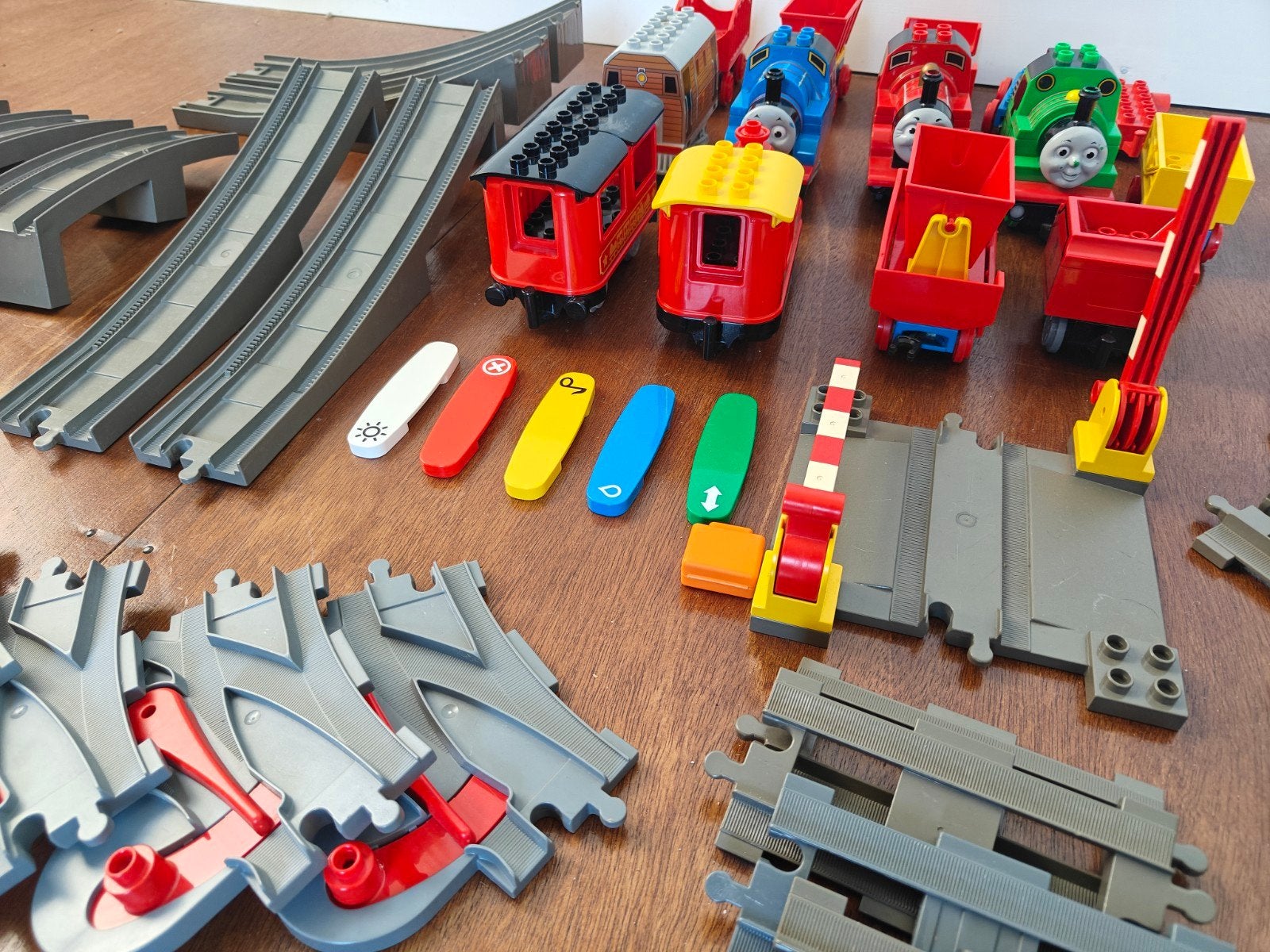 Grote set Duplo Thomas de Trein met rails en accessoires, Ophalen of Verzenden, Gebruikt, Overige merken
