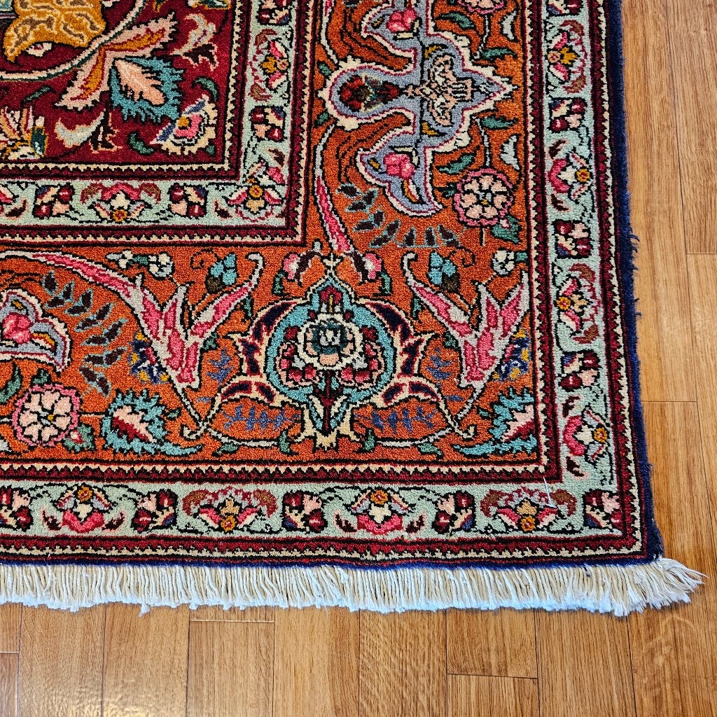 perzisch tapijt tabriz handgeknoopt vloerkleed 380 x 292 cm, TTM Wonen, Meubels – (Perzische) Tapijten en Woonaccessoires, Ophalen of Verzenden