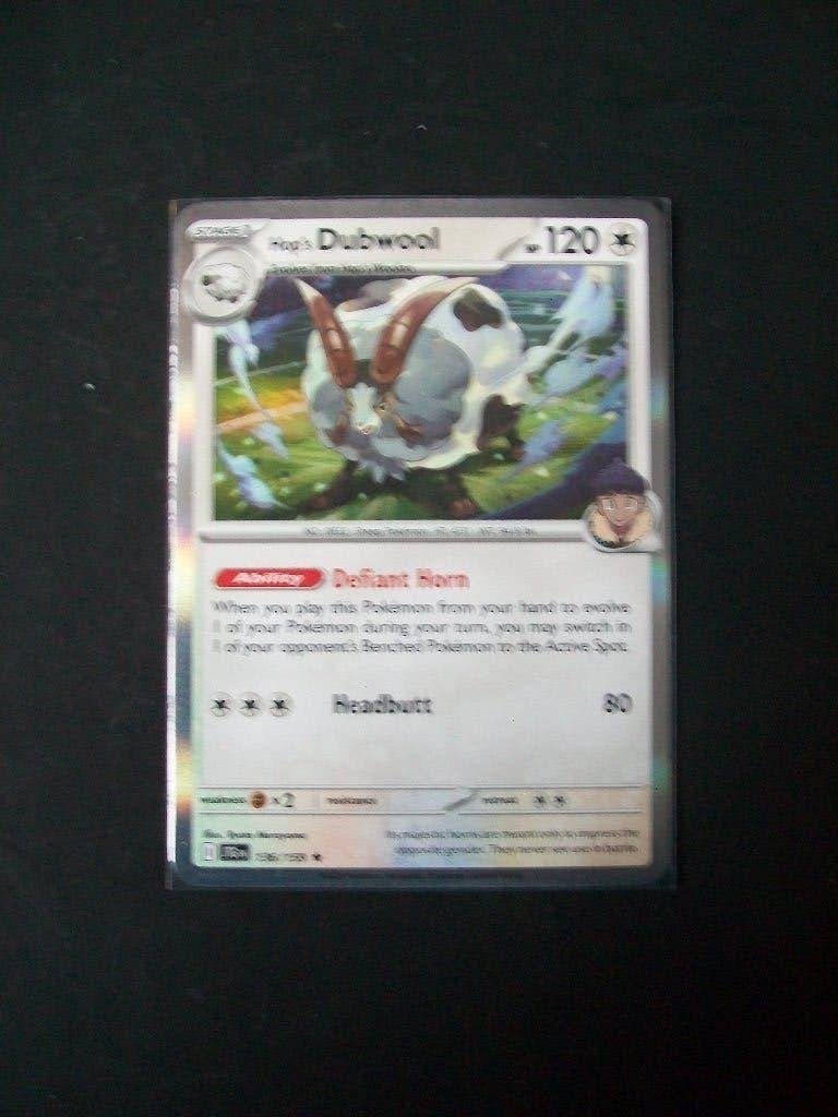 3486. Nieuwe Pokemon Kaart Holo Rare Hop's DUBWOOL (136/159), Verzenden, Nieuw, Losse kaart, Foil