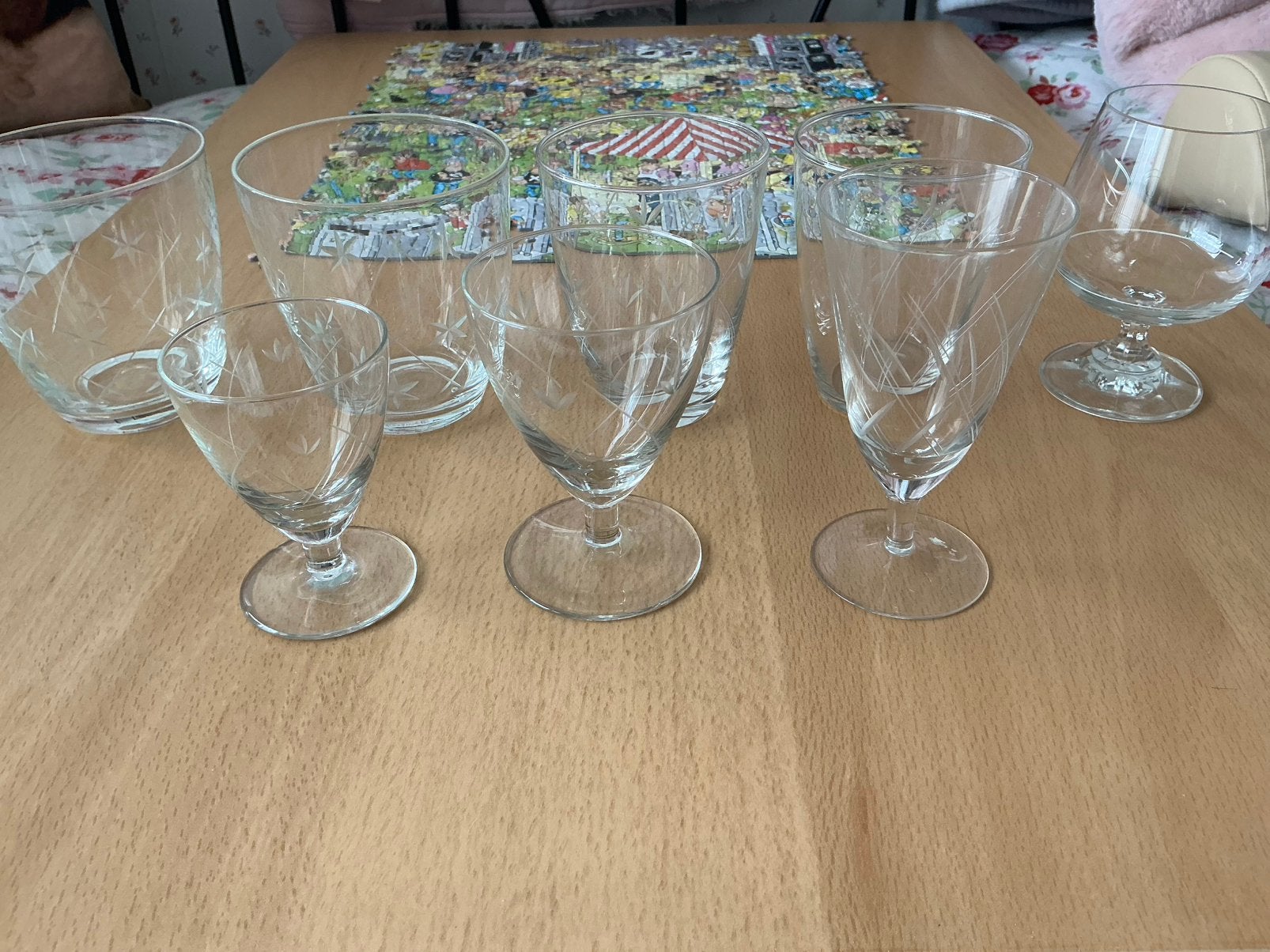 Mooie retro glaasjes. €0,50, Ophalen of Verzenden, Zo goed als nieuw, Borrel- of Shotglas