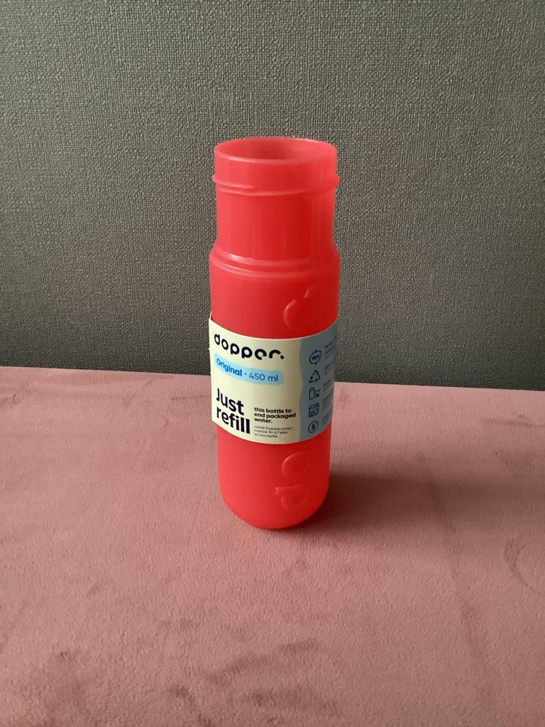 Dopper Original waterfles 450 ml - Koraalrood nieuw, Overige typen, Kunststof, Nieuw, Ophalen of Verzenden